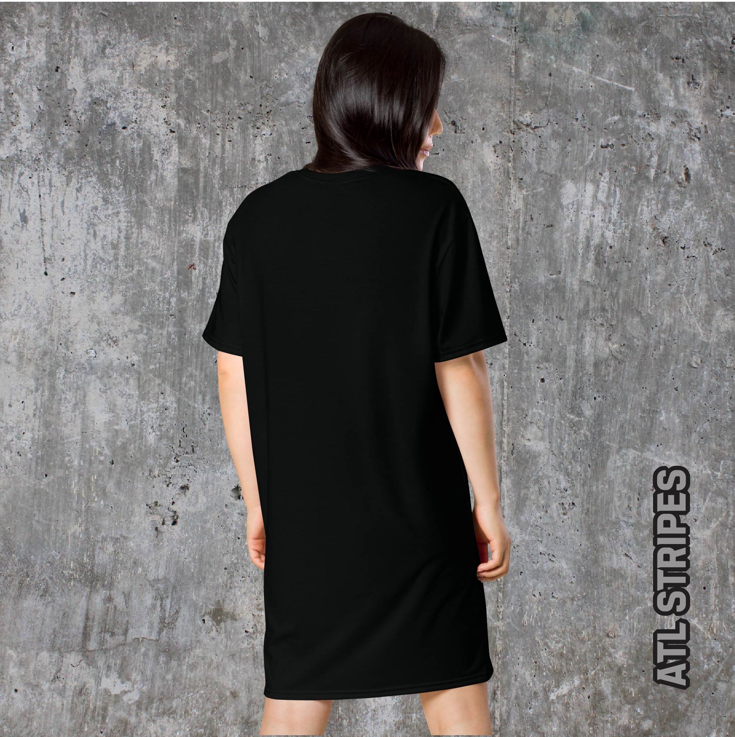 Red Striped Jersey T-shirt Dress